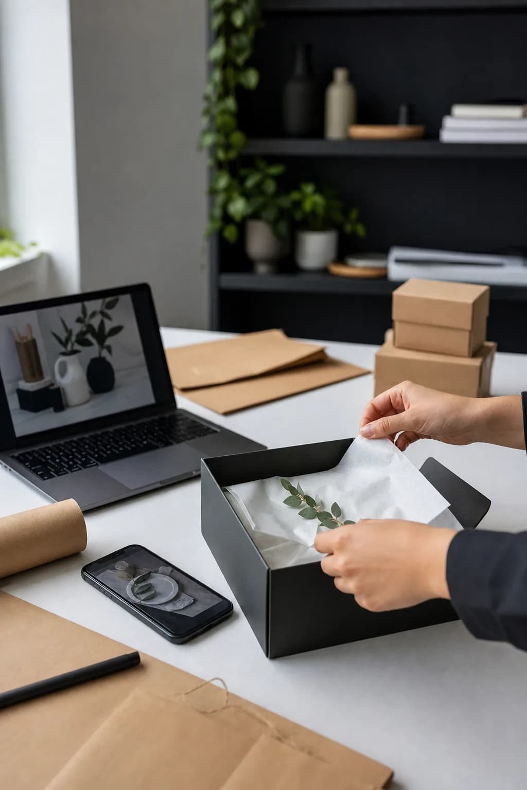 Préparation d'une commande pour une boutique en ligne