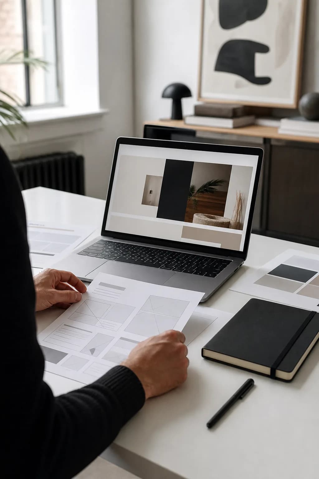 Conception d'un site vitrine à partir de wireframes et d'une direction visuelle